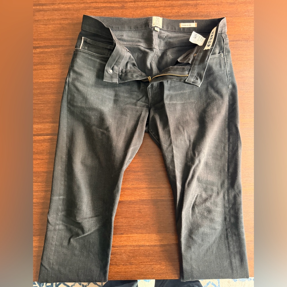 Men's Slim Straight Black Jeans